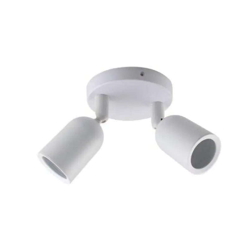 Spot LED en Saillie Double Orientable BLANC pour Ampoule GU10