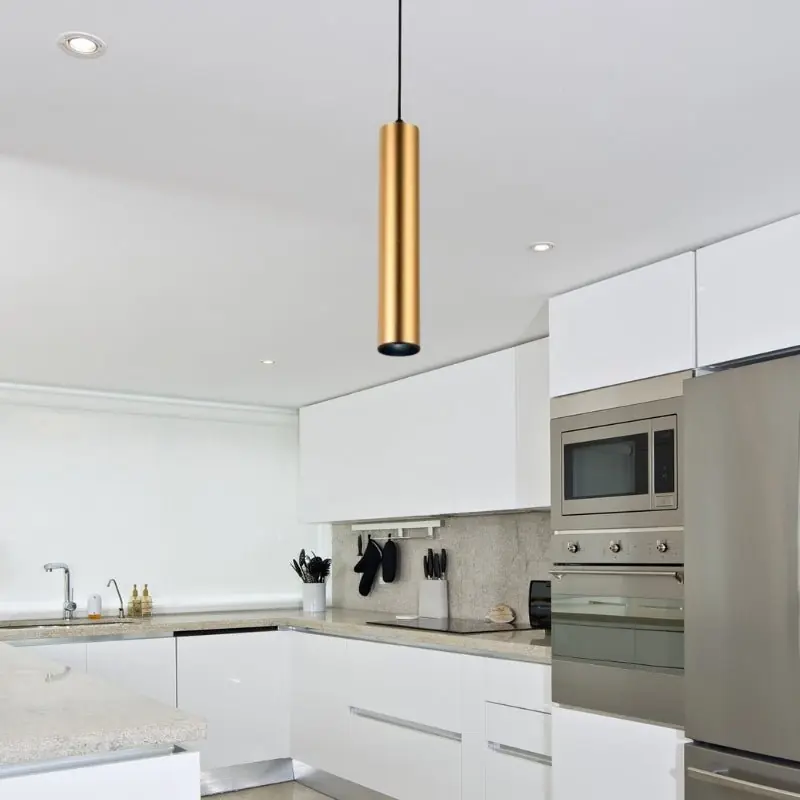 Luminaire Suspendu GU10 IP20 30cm Doré