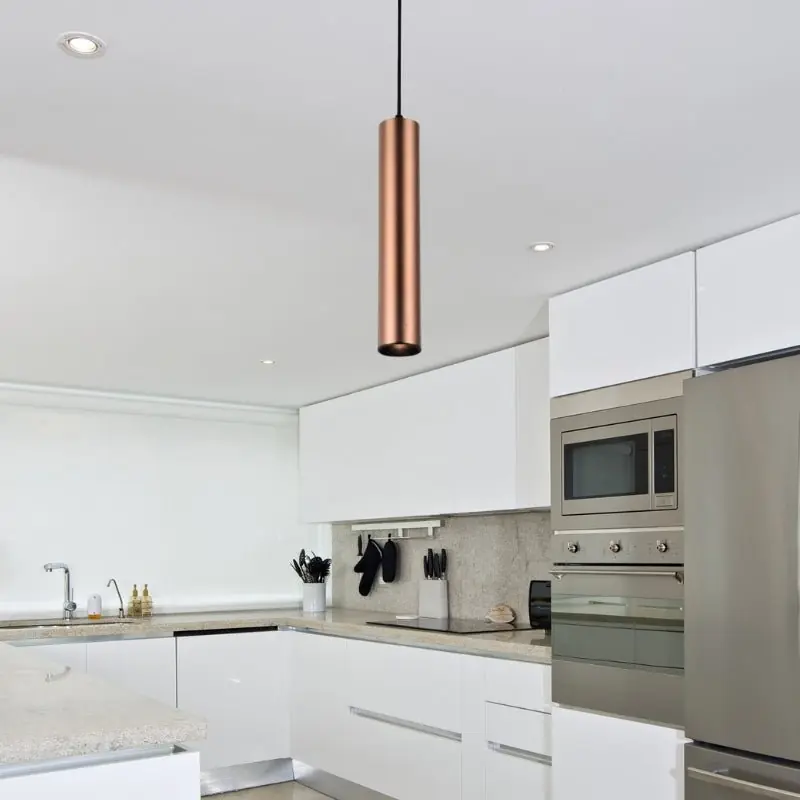 Luminaire Suspendu GU10 IP20 30cm Bronze