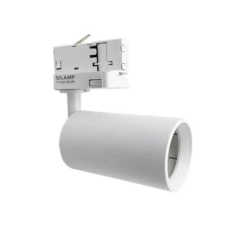 Spot LED sur Rail 80° Triphasé BLANC pour Ampoule GU10