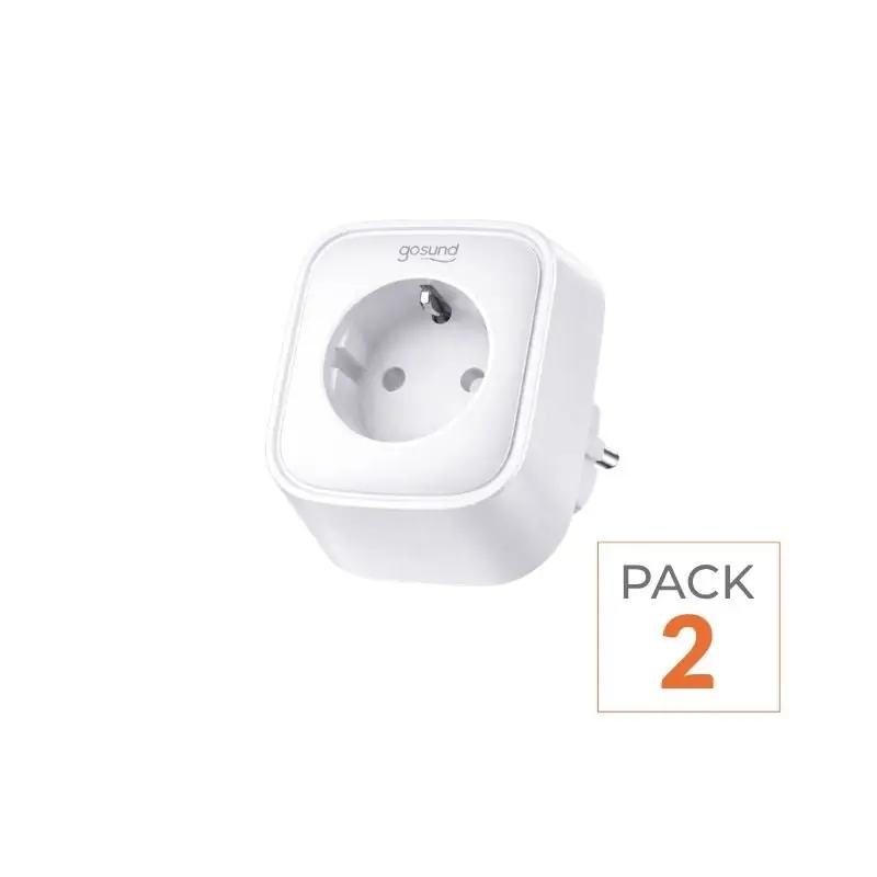 Prise Connectée WiFi 2.4GHz 16A Blanche (Lot de 2)