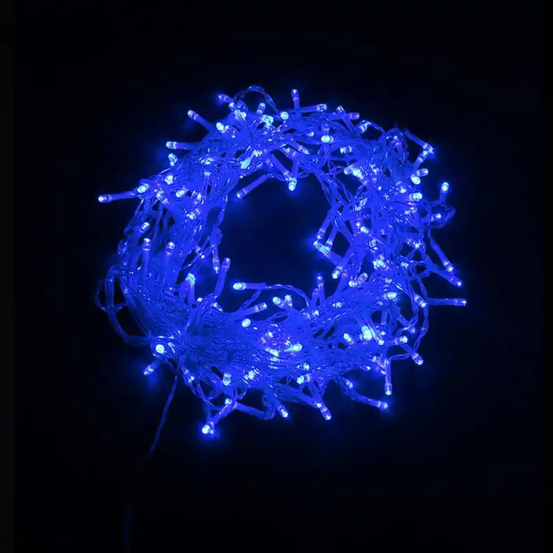 Guirlande Rideau stalactite 180LED IP44 3M avec timer - BLEU