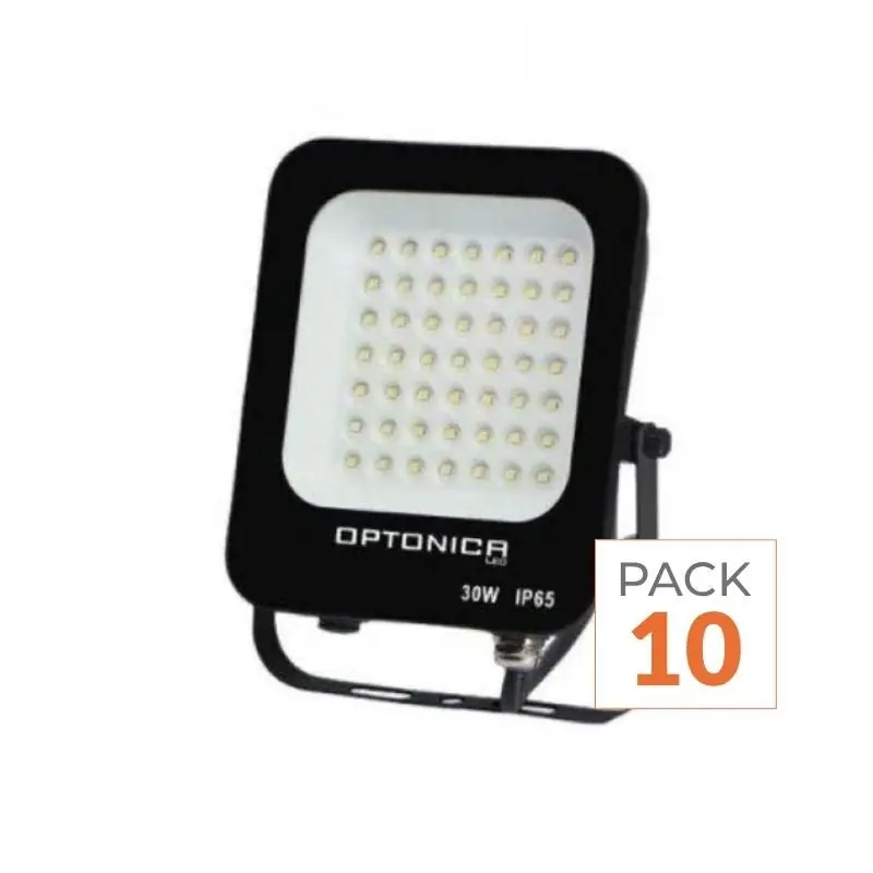 Projecteur LED Extérieur SMD 30W IP65 Noir - Pack de 10