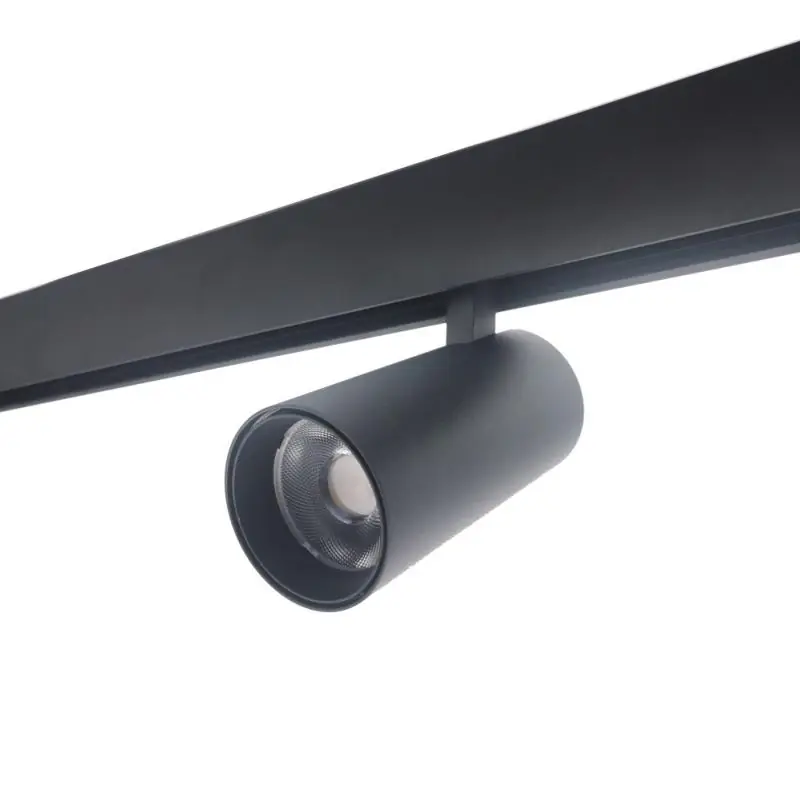 Spot LED sur Rail Magnétique 48V 7W Orientable NOIR