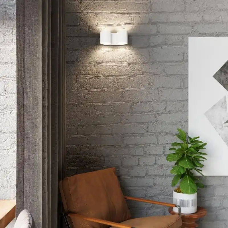 Applique Murale Double Cylindre Blanc pour Ampoule G9