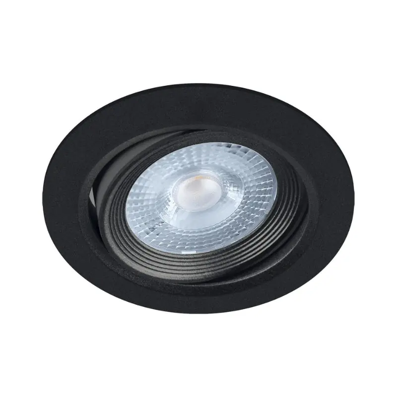 Spot LED Encastrable Orientable 5W Rond Noir SMD
