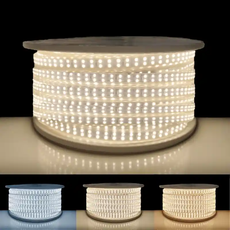 Ruban LED 220V Fin Recoupable 50M Double Rangée 9W\\/m IP65 2835 180LED\\/m