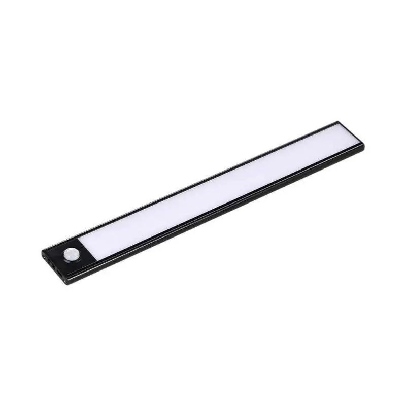 Réglette LED Rechargeable USB 30cm 1,5W Noire avec Détecteur de mouvement