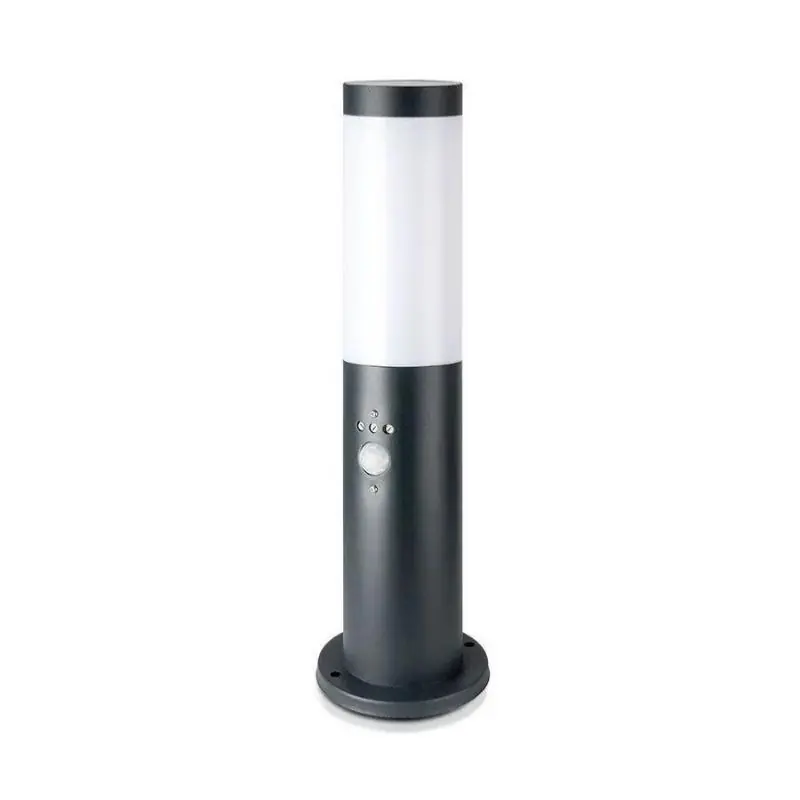 Borne Extérieur Anthracite avec Détecteur 45cm IP44 pour Ampoule E27