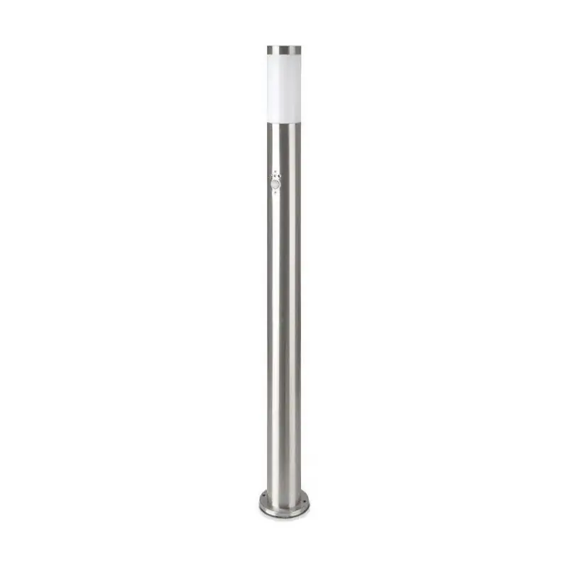 Borne de Jardin Acier Inoxydable avec Détecteur 110cm IP44 pour Ampoule E27