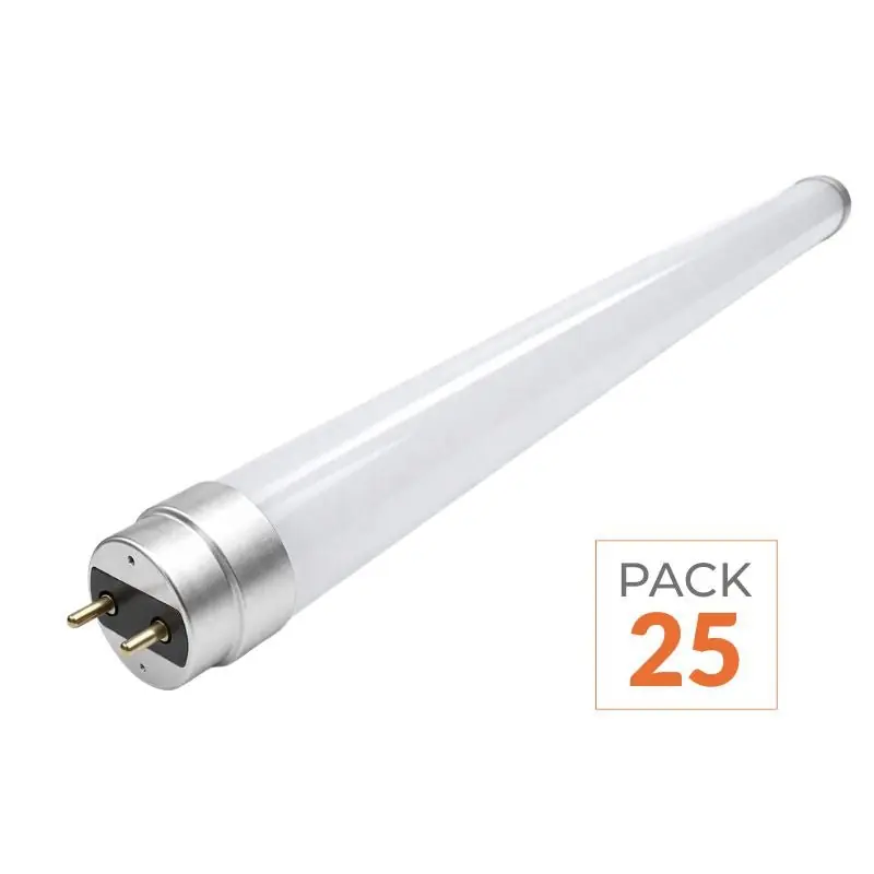 Tube Néon LED T8 60cm 9W Haut rendement - Pack de 25