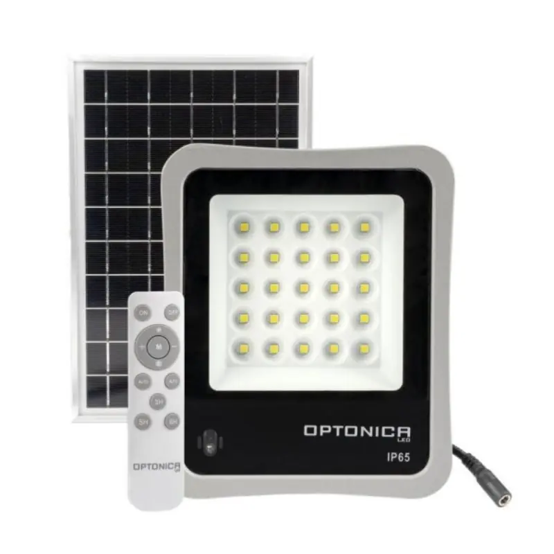 Projecteur Solaire LED 30W IP65 (Panneau Solaire + Télécommande Inclus)