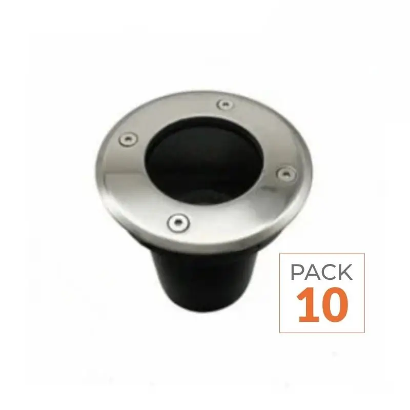 Spot LED Extérieur Encastrable pour Ampoule GU10 - Pack de 10