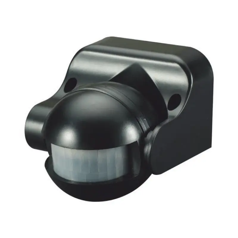 Détecteur de Mouvement Infrarouge Noir 180° IP44