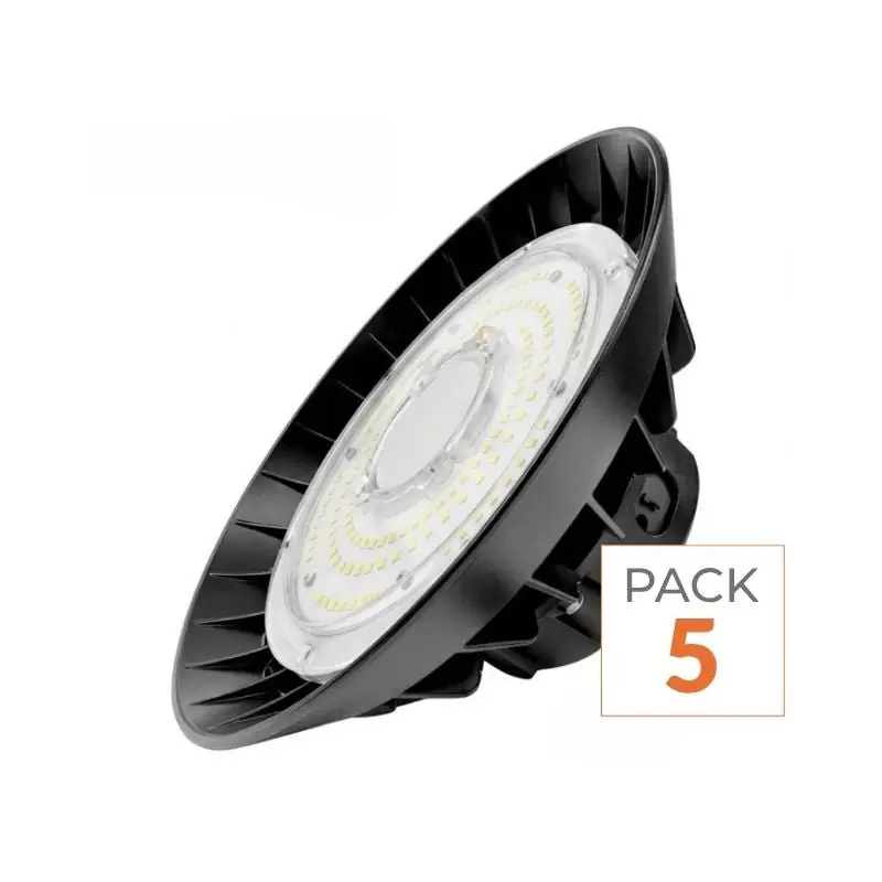 Suspension Industrielle UFO 200W 160lm\\/W avec Détecteur de mouvement (Lot de 5)