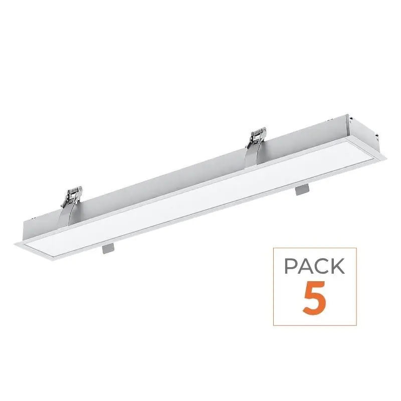Réglette Encastrable LED 120cm 35W Blanc (Lot de 5)