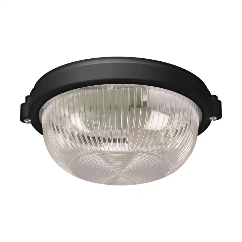Plafonnier Étanche pour Ampoule E27 Noir