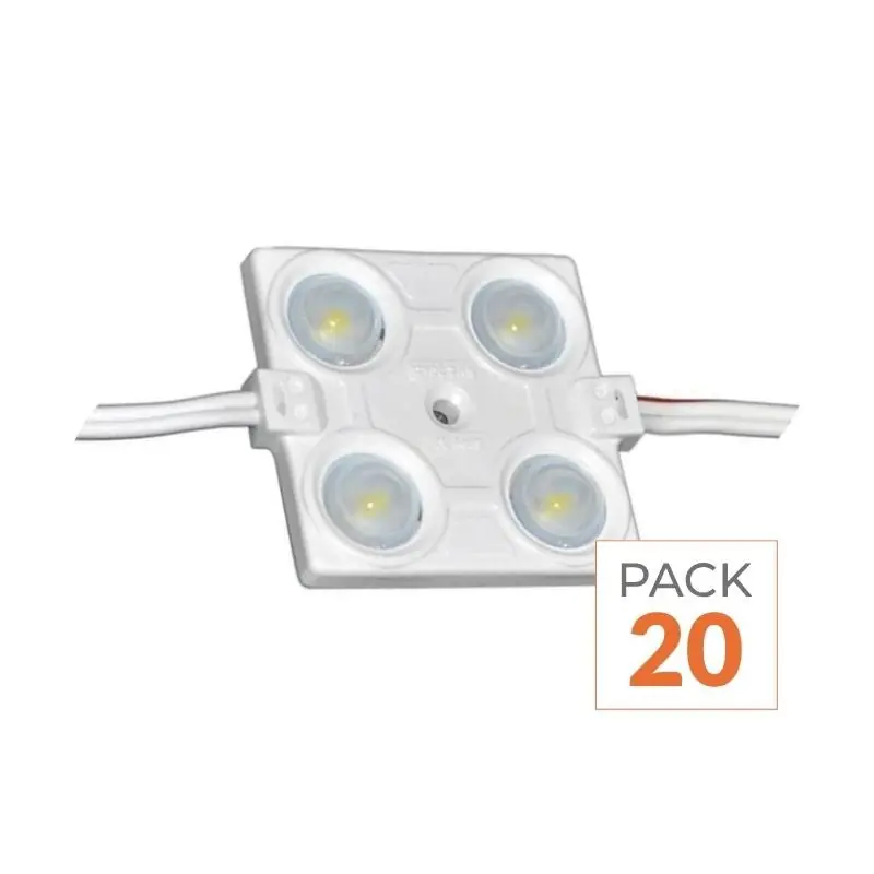 Module LED 2.4W SMD 2835 12V IP65 pour Enseigne Commerciale - Pack de 20