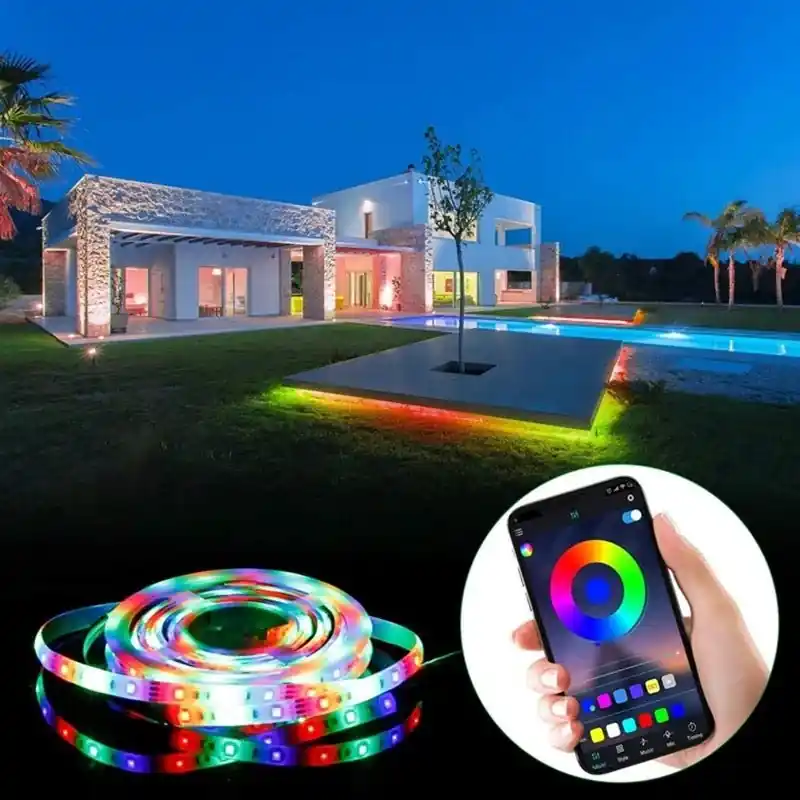 Ruban LED pour Télévision RGBW Wifi DC5V 60 LED\\/m 2m + Télécommande et Contrôler Wifi