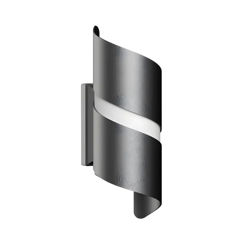 Applique Murale 10W CCT NOIRE IP65 Torsadée - 3000K\\/4000K\\/6500K