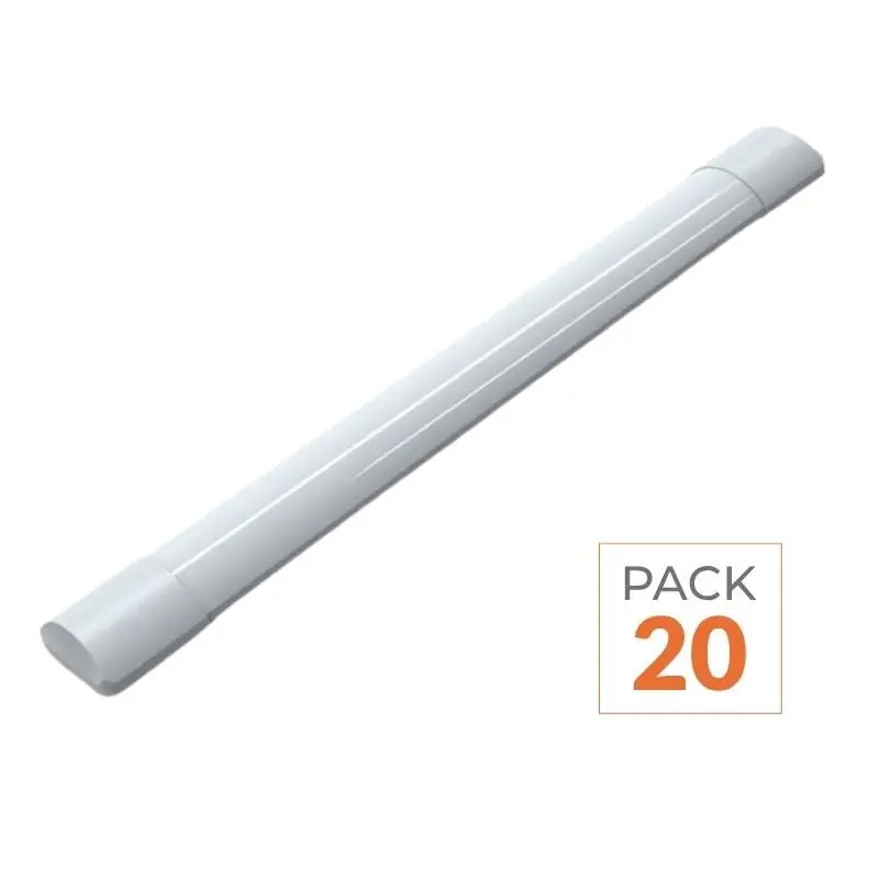 Réglette LED 60cm 20W IP40 - Pack de 20