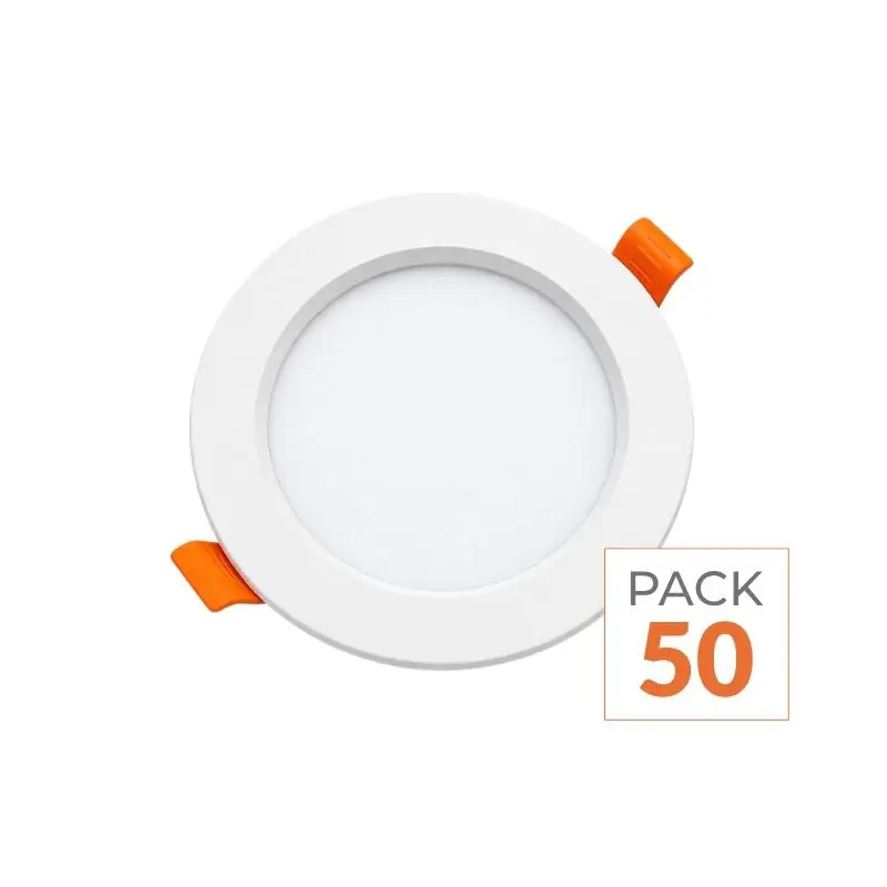 Spot LED Encastrable Plat Étanche 7W BLANC Transformateur Intégré - Pack de 50