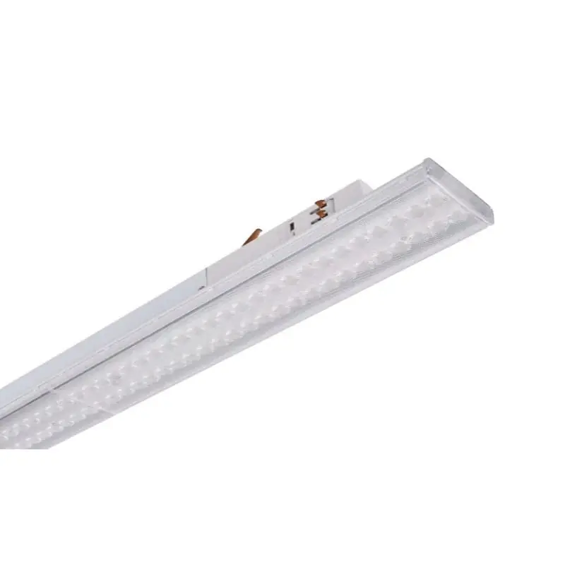 Spot Linéaire LED sur Rail Triphasé 60cm Blanc - Puissance Ajustable