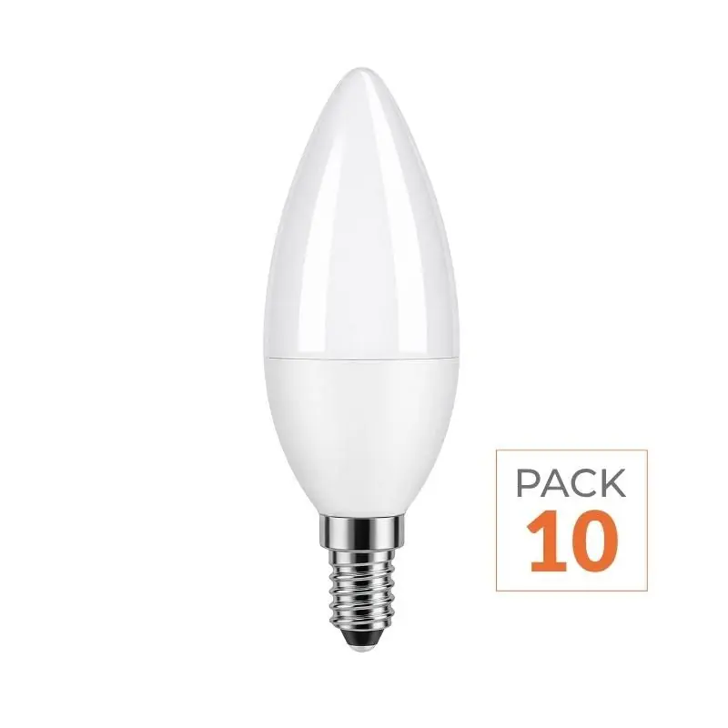 Ampoule LED E14 4.8W C37 - Pack de 10