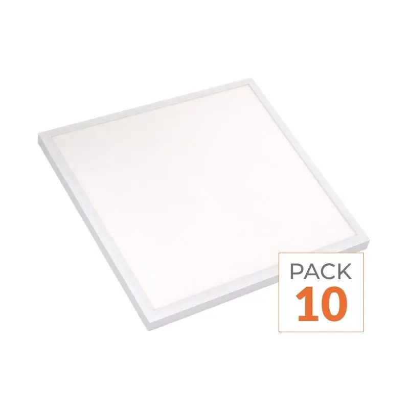 Panneau LED 34W 60x60cm en Saillie 120lm\\/W IP40 - Pack de 10