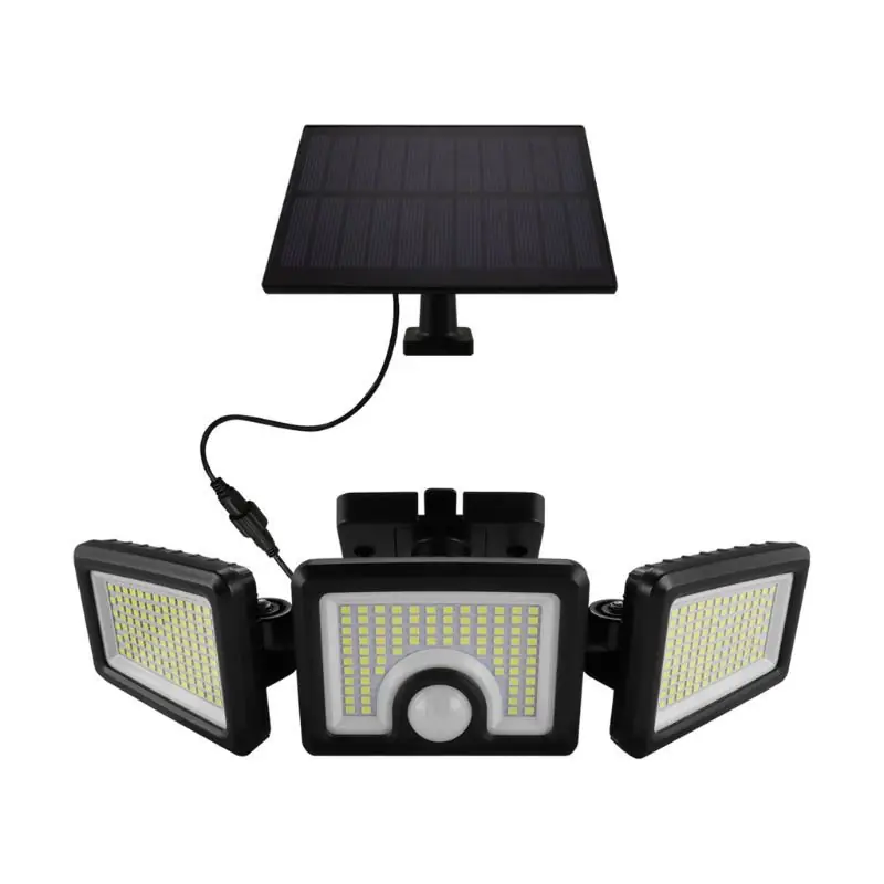Lampe Solaire d'Extérieur 3 Têtes IP65 avec Détecteur de Mouvement