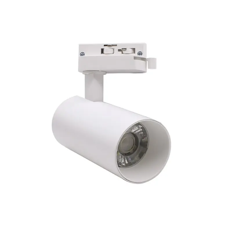 Spot LED sur Rail Monophasé CCT 20W 60° Blanc - 3000K\\/4000K\\/6500K