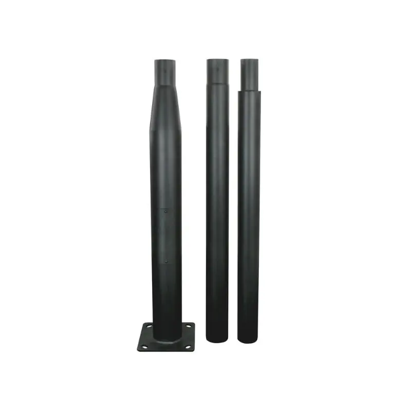 Mât d’Éclairage Public Droit 3m Ø60mm Noir