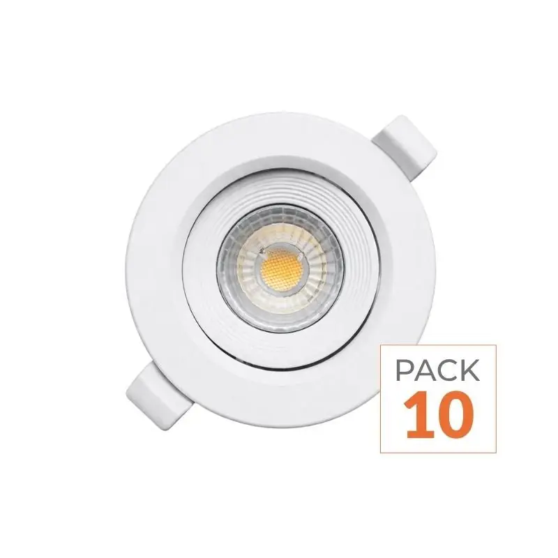 Spot LED Encastrable 9W CCT 38° Orientable - 3000K\\/4000K\\/6000K - Pack de 10
