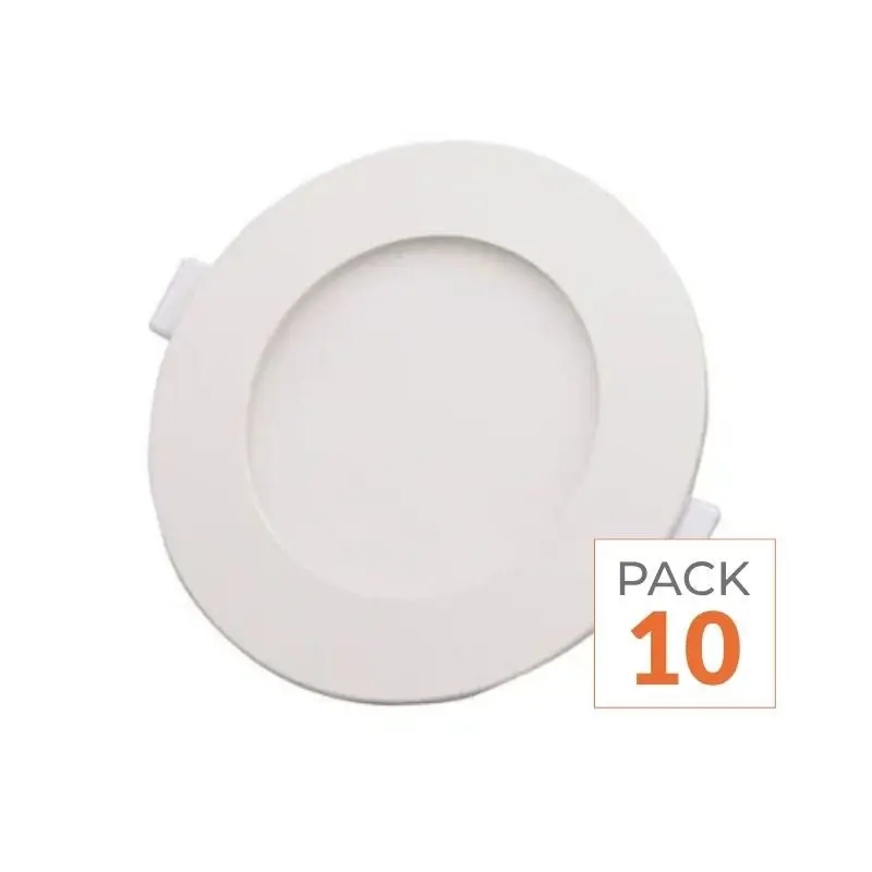Spot LED Downlight Rond 6W Blanc CCT - 3000K\\/4000K\\/6000K - Pack de 10