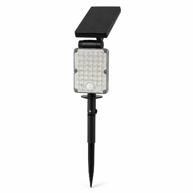 Spot LED Extérieur à Piquer IP65 Solaire 8W 1150lm 144lm\\/W avec Détecteur CCT 3000K - 4000K - 6500K