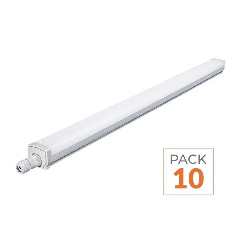 Pack de 10 - Réglette LED Étanche 120cm 30W 120lm\\/W Interconnectable