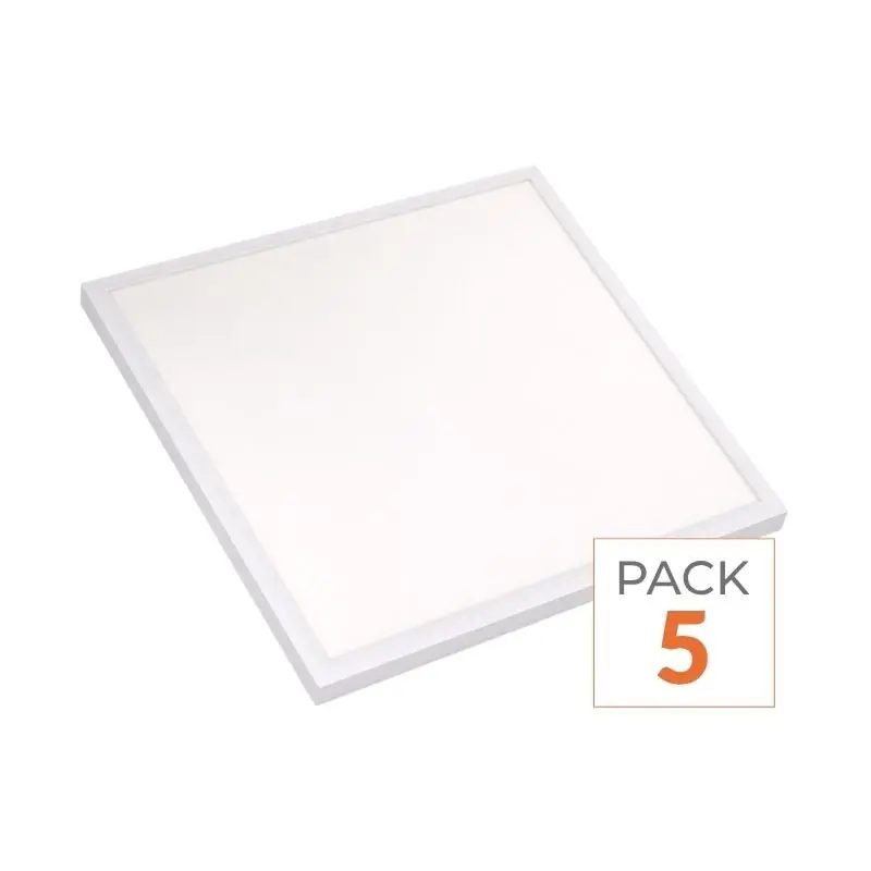 Panneau LED Slim 60x60 40W Blanc - 40000h - Pack de 5