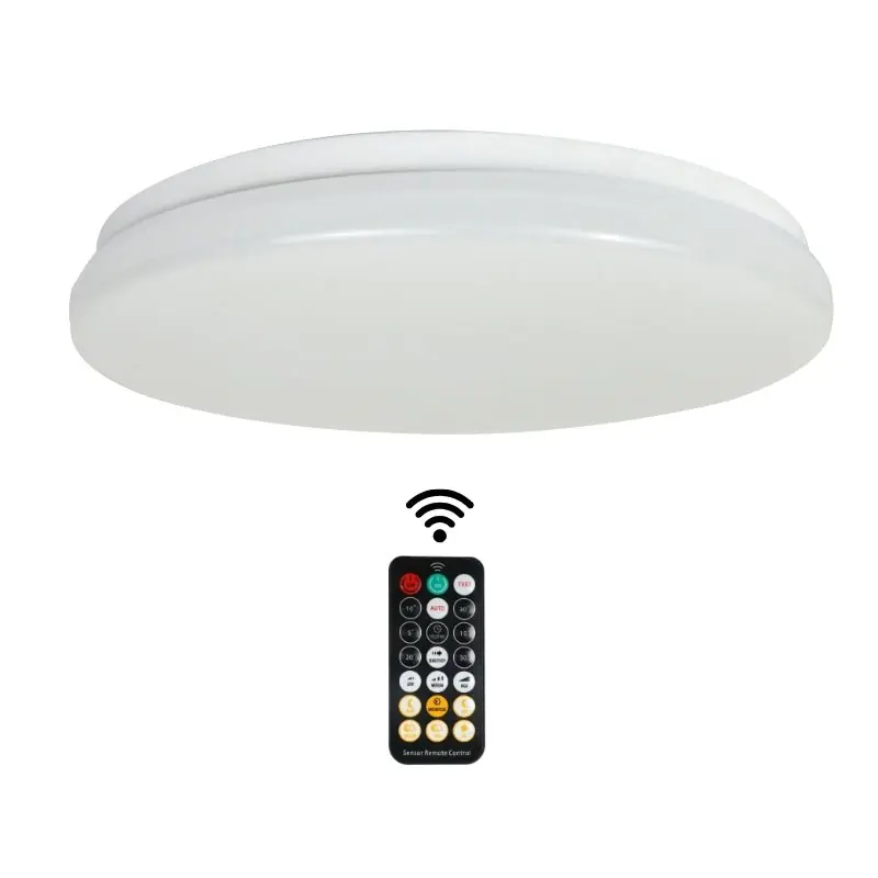Plafonnier LED 18W IP44 avec Détecteur et Télécommande