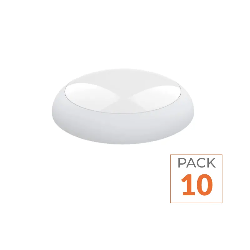 Applique Ronde LED Blanche 20W\\/16W\\/12W ajustable avec Détecteur CCT - 3000K\\/4000K\\/6000K - Pack de 10
