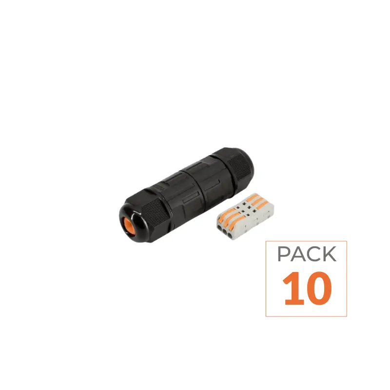 Connecteur étanche IP68 3 fils 1,5mm2 - Pack de 10