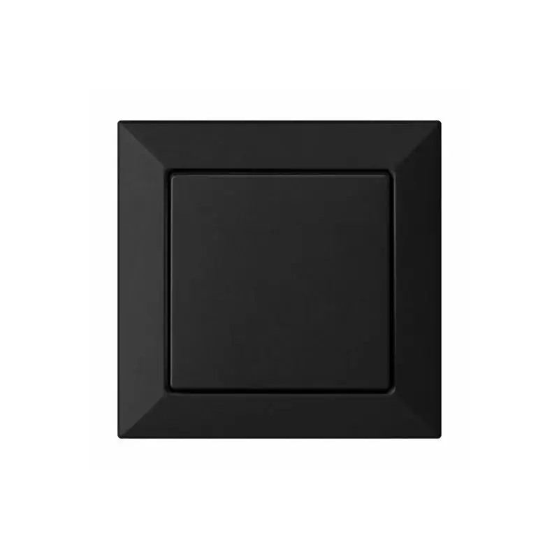 Interrupteur Mural Simple Encastré 10A - Noir mat