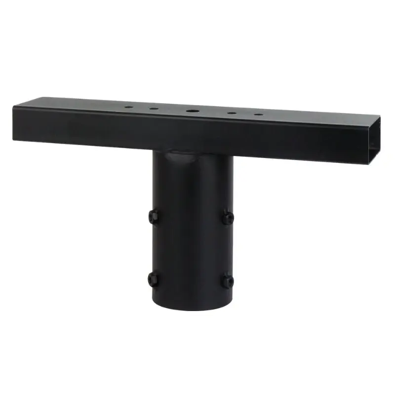 Support de Projecteur T pour Mât d'Éclairage Noir