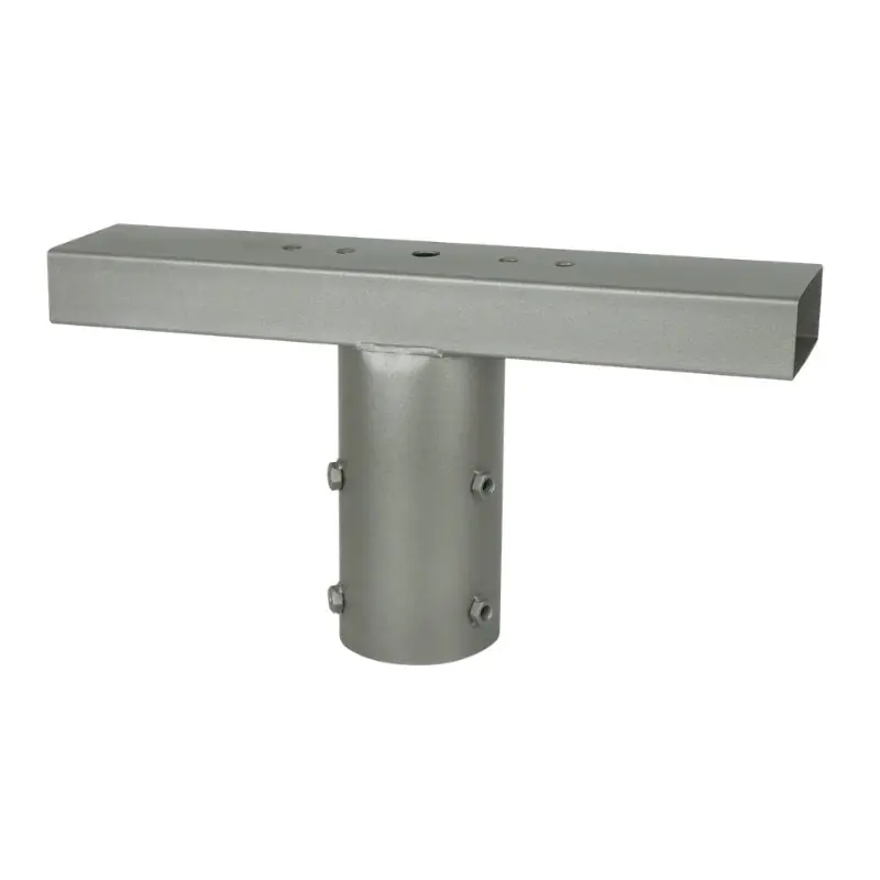 Support de Projecteur T pour Mât d'Éclairage Gris