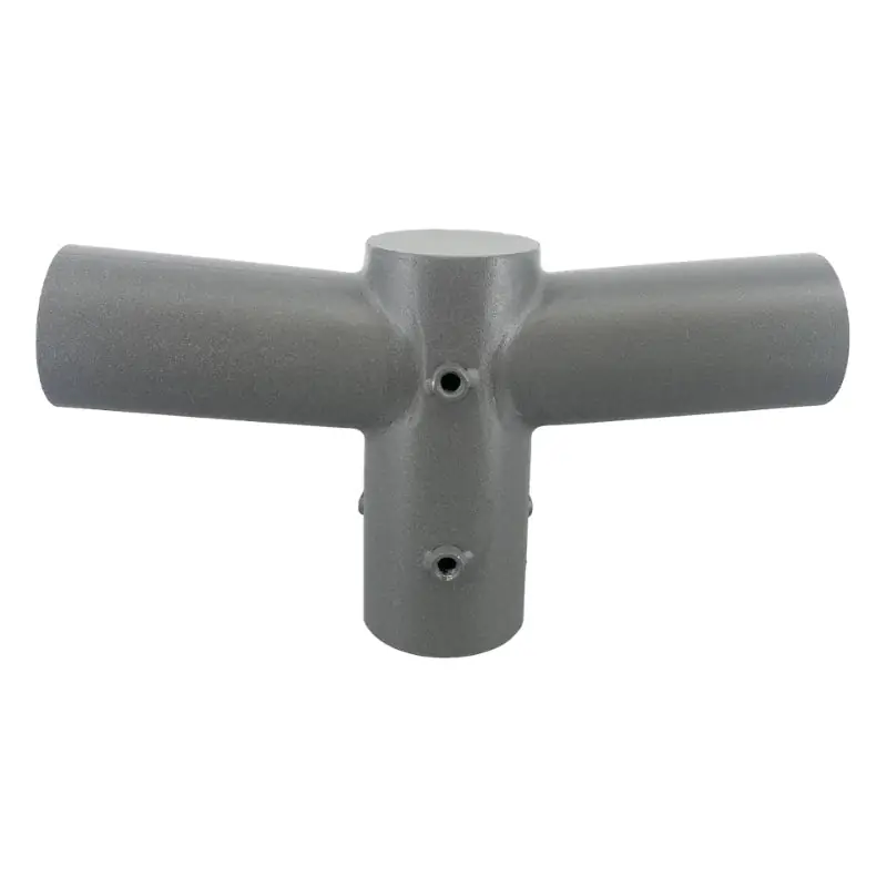 Support Gris 2 Luminaires pour Mât d'Éclairage