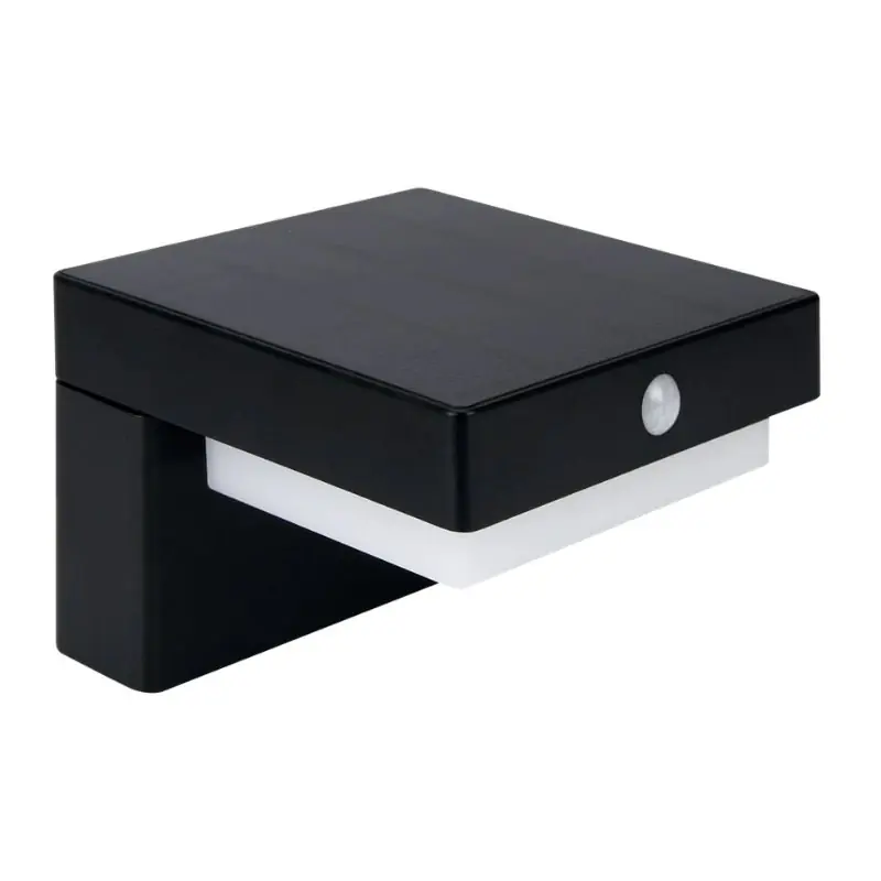 Applique Murale Solaire 220lm USB-C Carré IP54 Noir