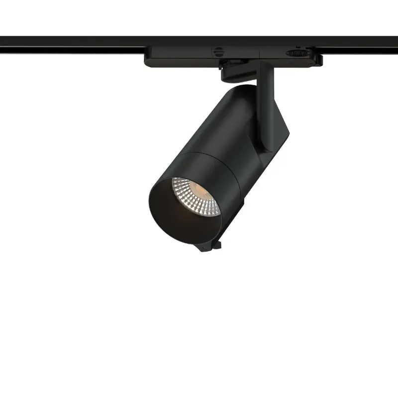 Spot LED sur Rail Triphasé Intelligent IA 35W CCT 24° Noir