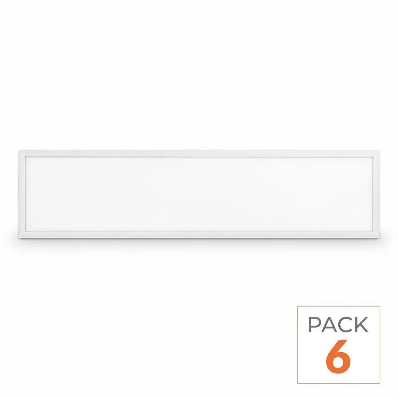 Panneau LED Slim 120x30 32W 130lm\\/W TRIAC Sans Flicker - Pack de 6