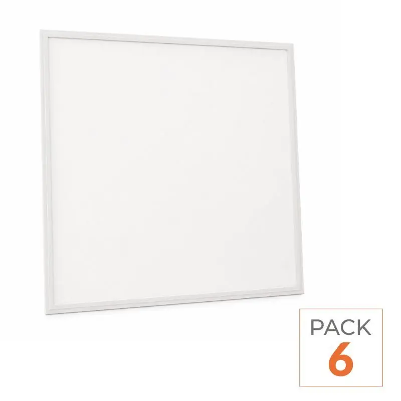 Panneau LED Slim 60x60 32W 130lm\\/W TRIAC Sans Flicker - Pack de 6