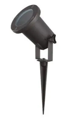 PROJECTEUR PIQUET (SANS AMPOULE) 230V GU10 NOIR IP65