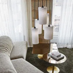 Suspension bouclette blanche COSINESS 1 Lampe Ø13cm E27